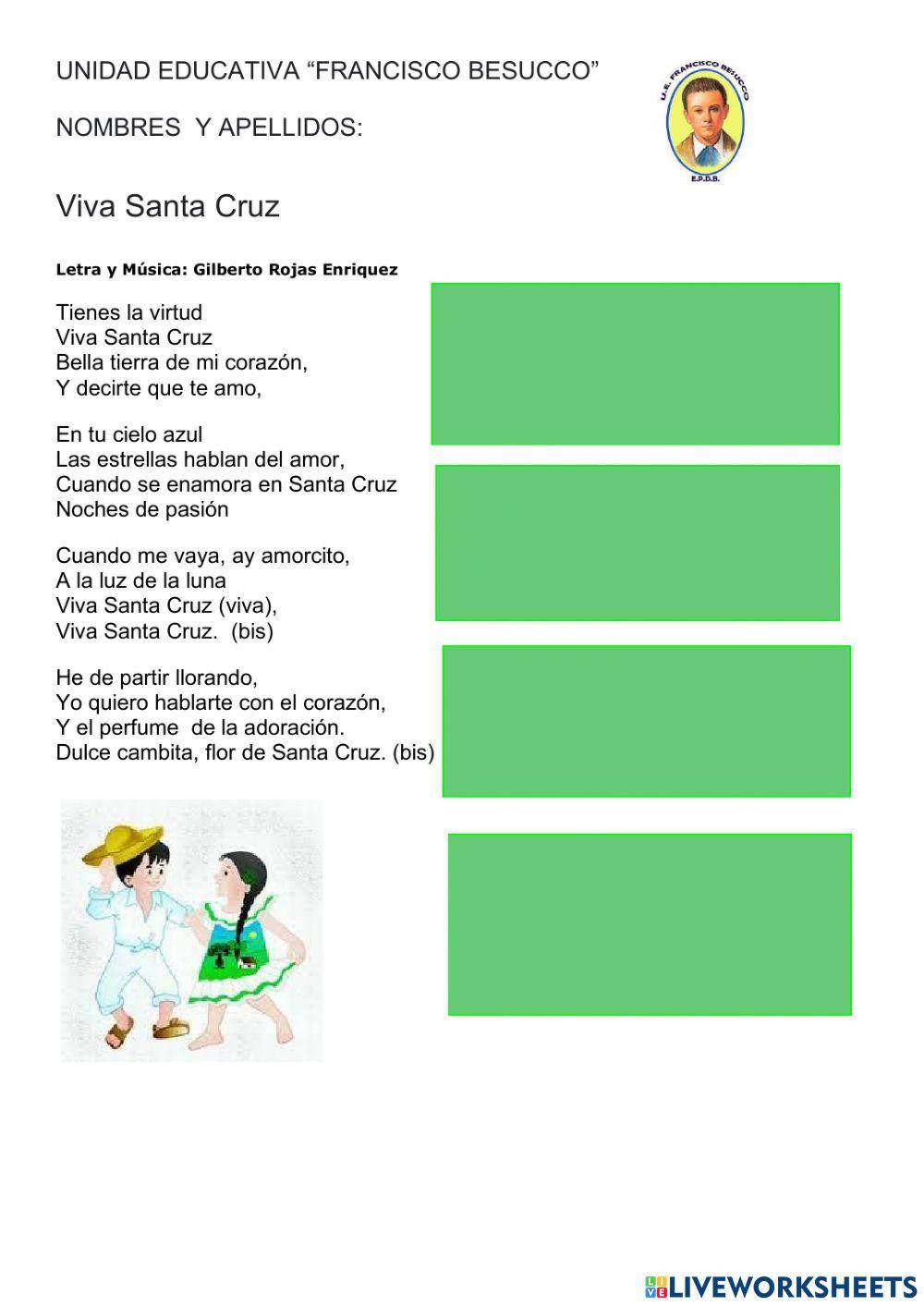 Viva Santa Cruz worksheet | Live Worksheets