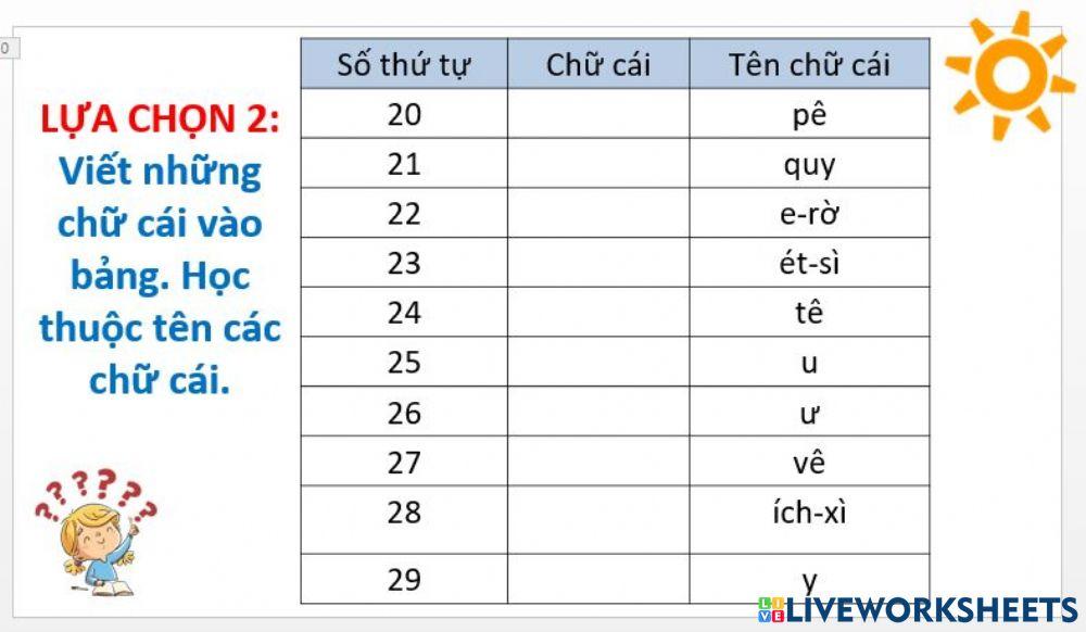 Chính tả - Lựa chọn 2