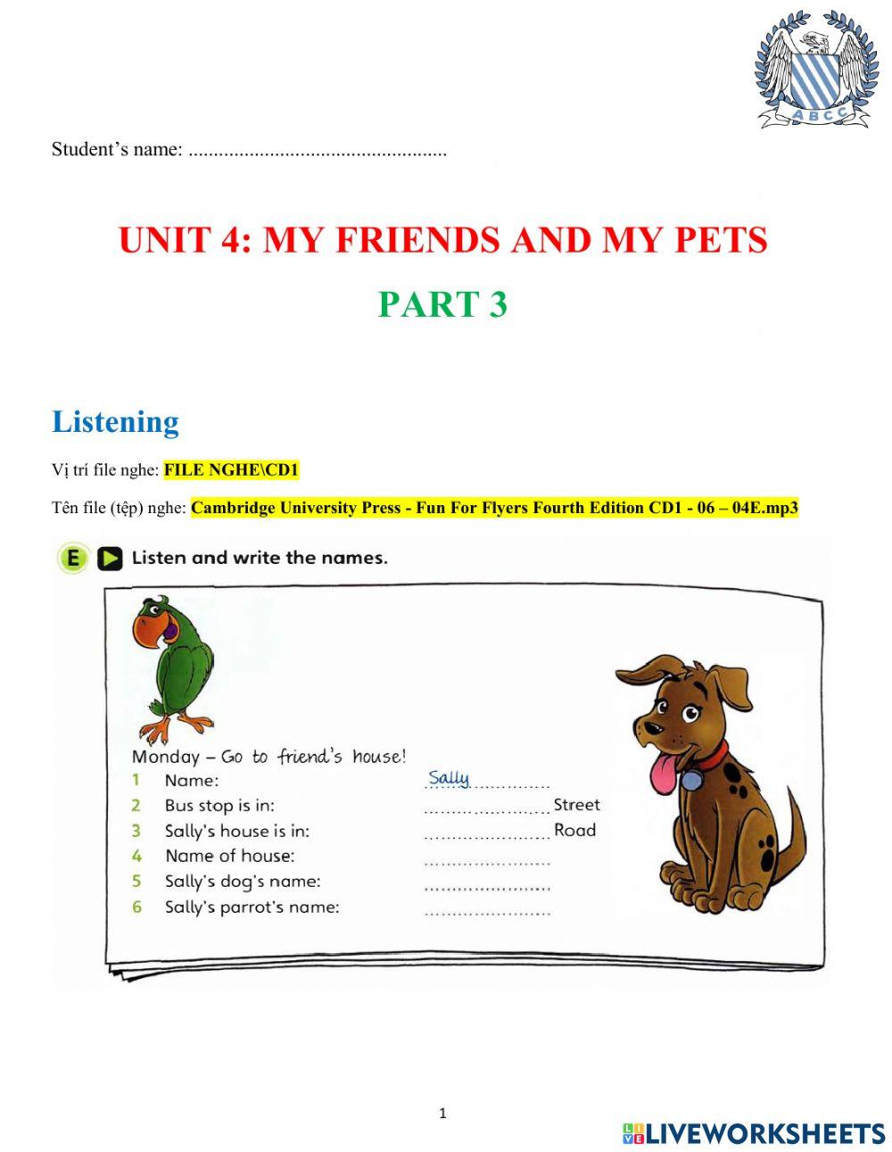 My friends and my pets - Part 3