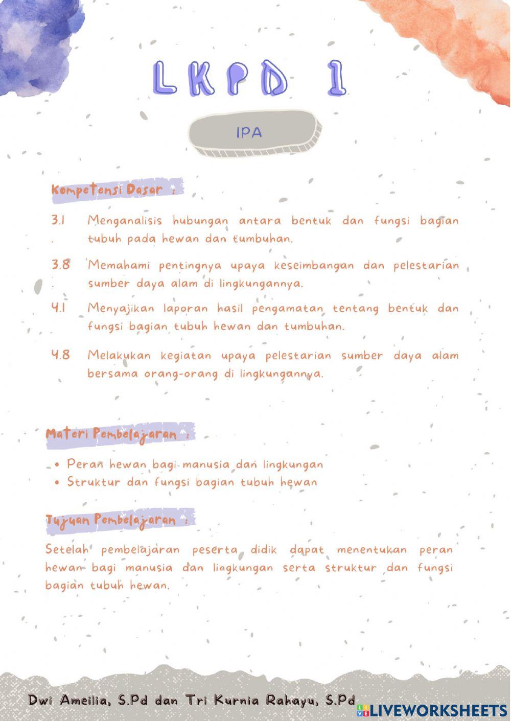 Bahasa Indonesia (Tema 3 Sub Tema 3)