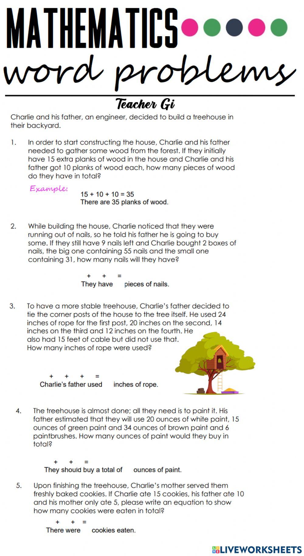 Math Word Problems (Addition)