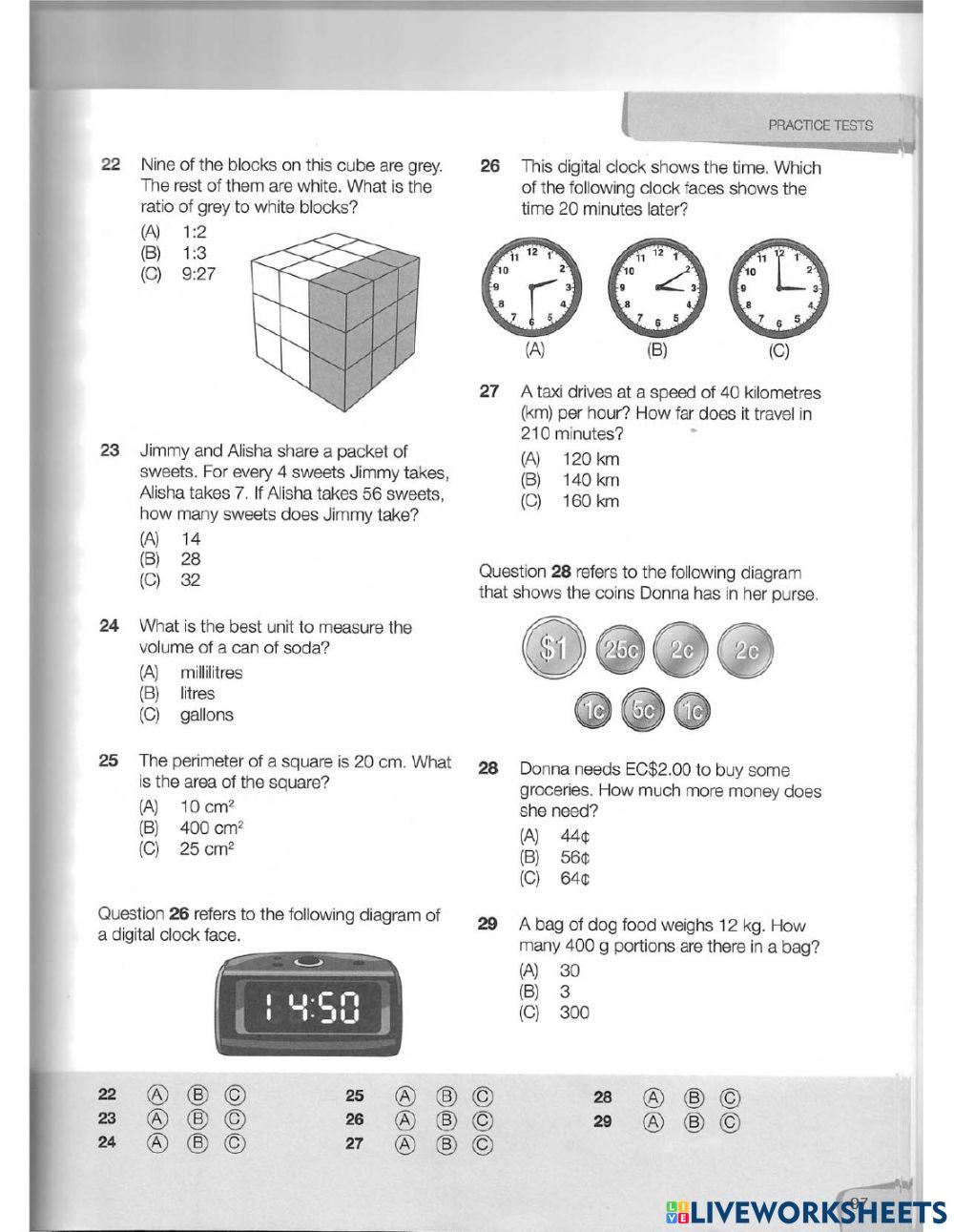 Mathematics Worksheet 1