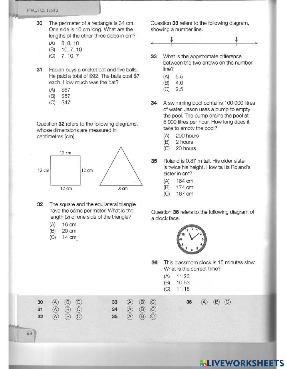 Mathematics Worksheet 1