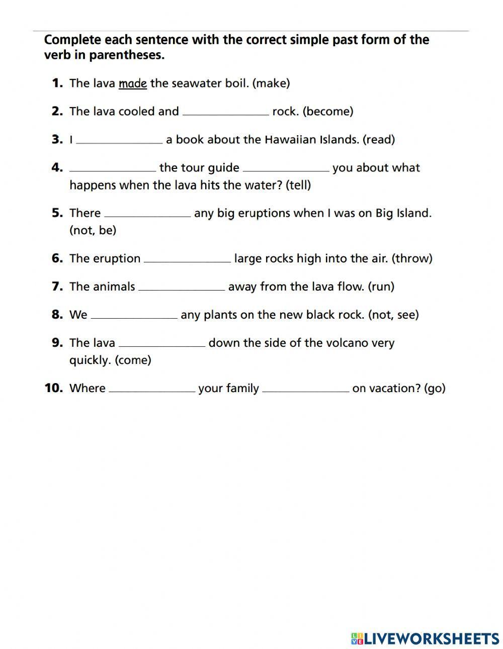 Irregular verbs