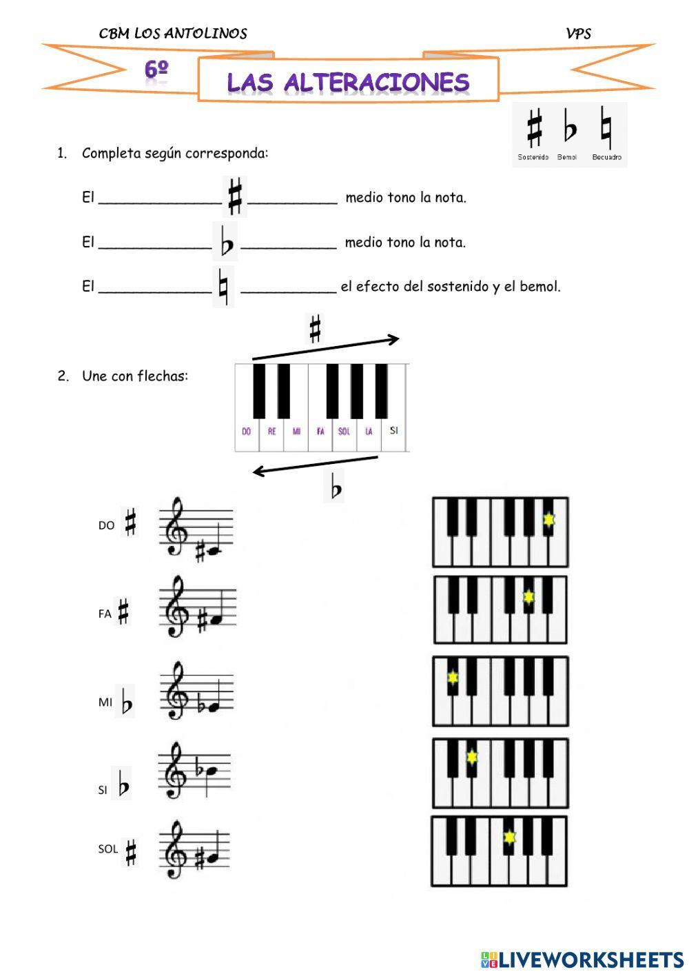 Las alteraciones musicales