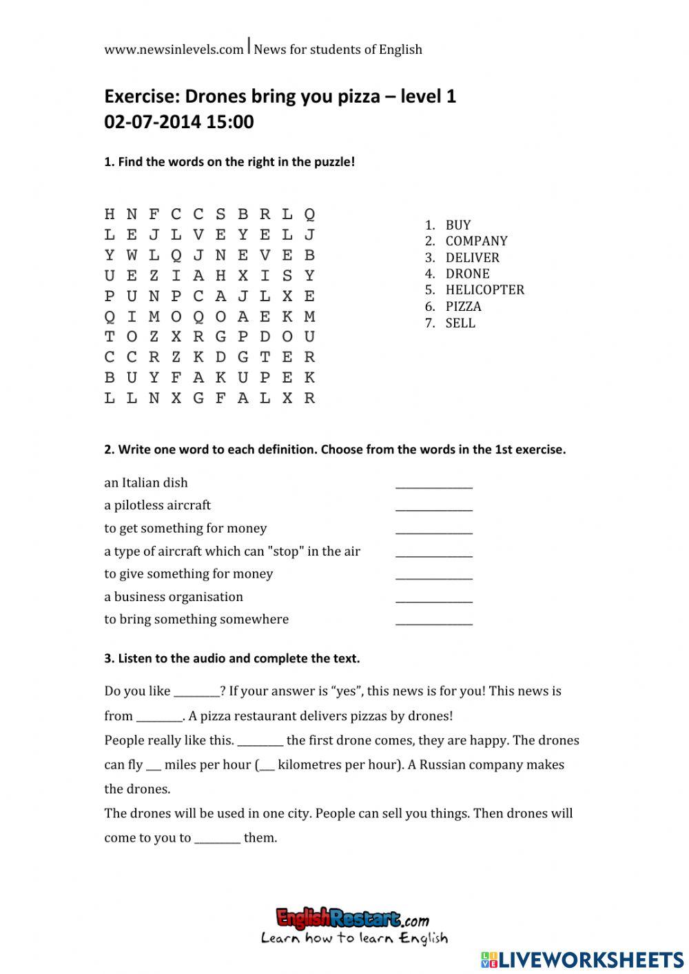 General vocabulary interactive exercise | Live Worksheets