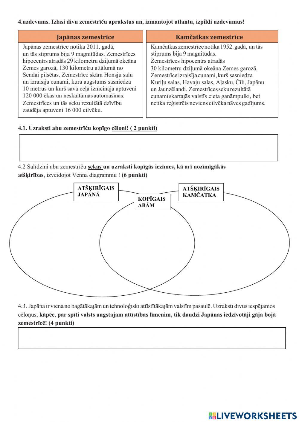 Litosfēras plātņu veidošanās cēloņi un kustība, bīstamo ģeoloģisko parādību veidošanās, iežu cikls, vietas reljefa raksturojums