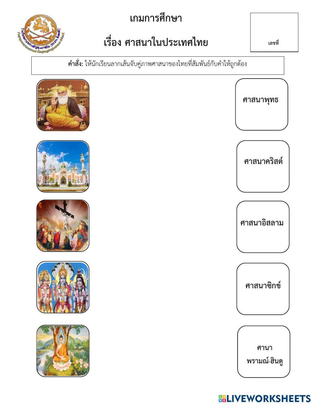 เกมการศึกษา ศาสนาในไทย