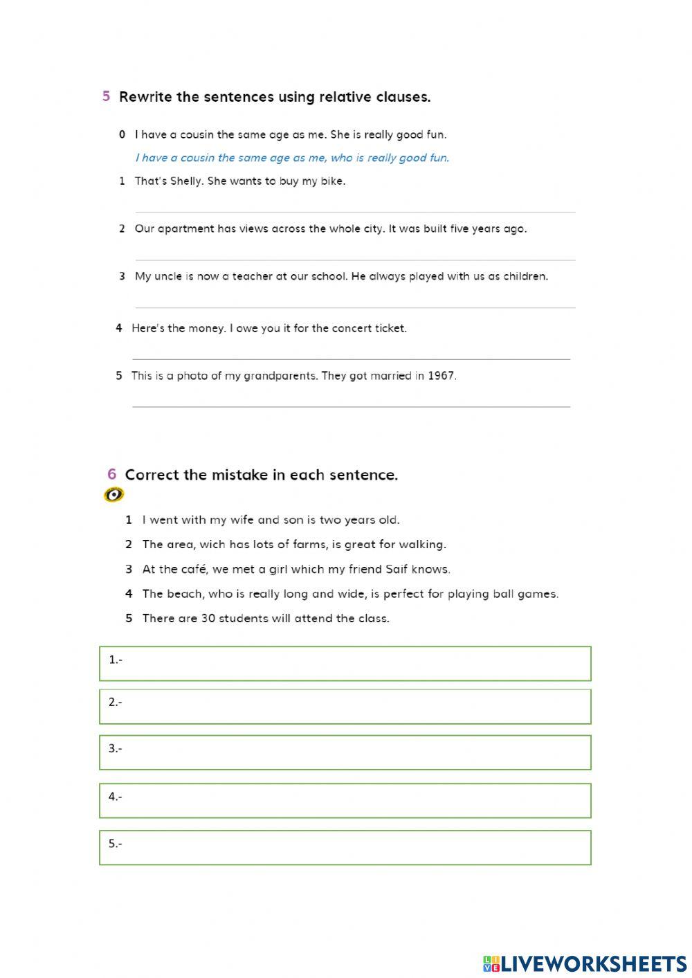 3rd unit 11 GRAMMAR  pg66 ACT 5-6