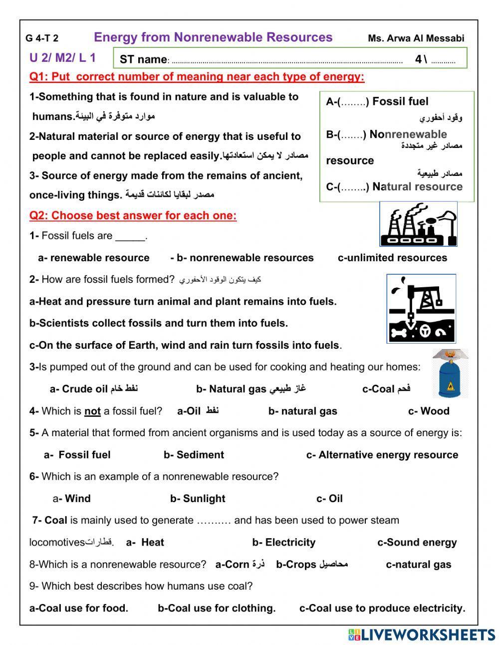 Nonrenewable resources