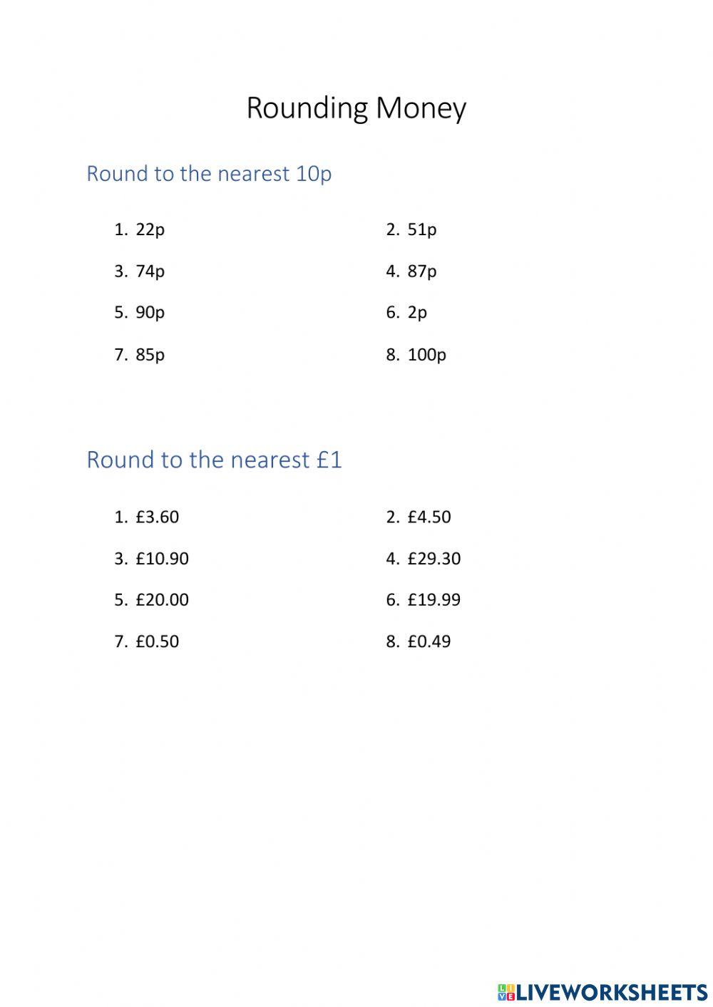 Rounding Pounds and Pence