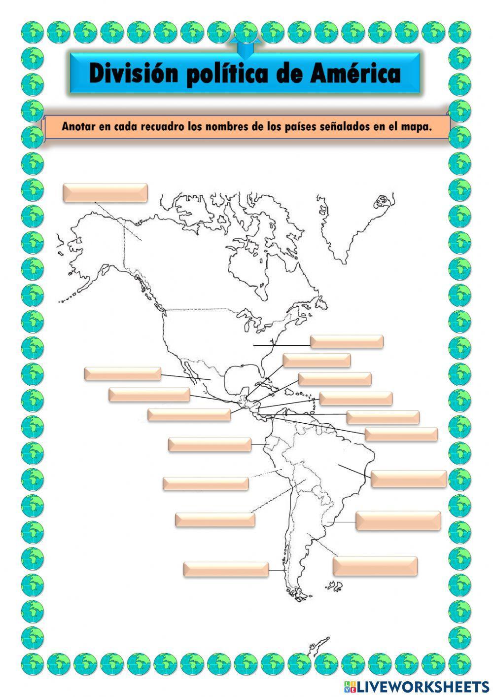 División política de América, 5to grado