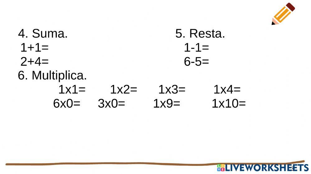 Ficha sencilla de mates