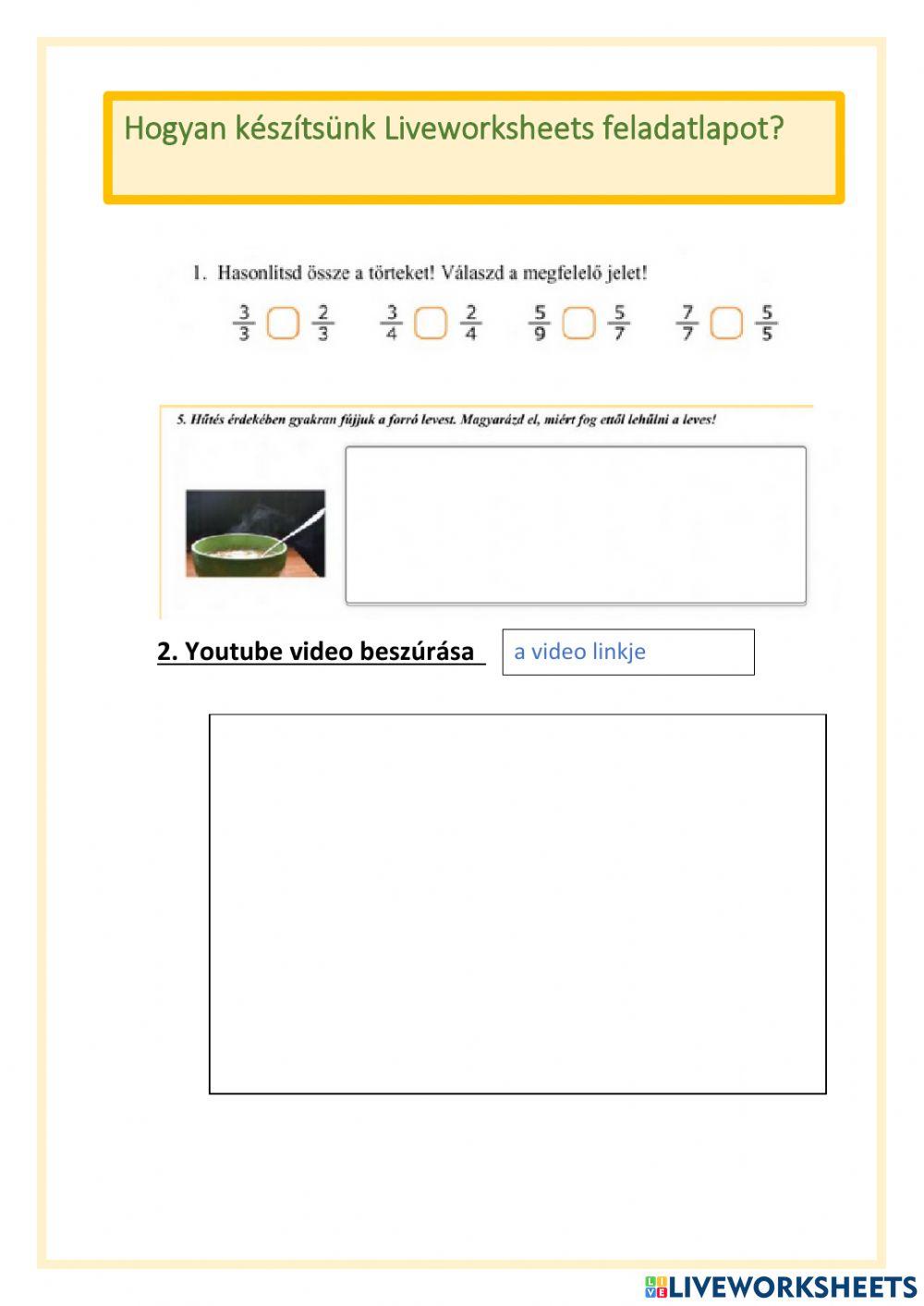 Hogyan készítsünk Liveworksheets feladatlapot?
