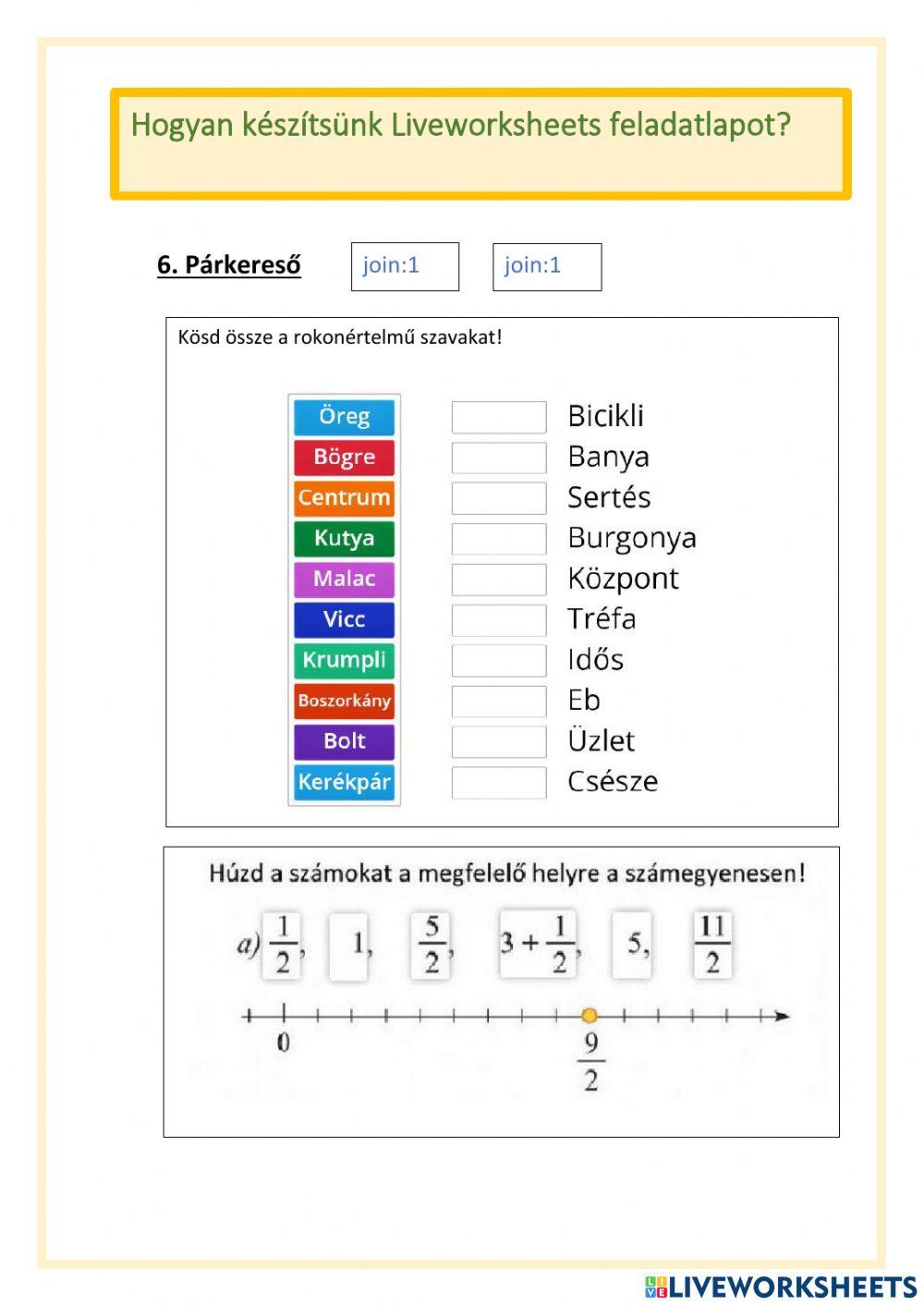 Hogyan készítsünk Liveworksheets feladatlapot?