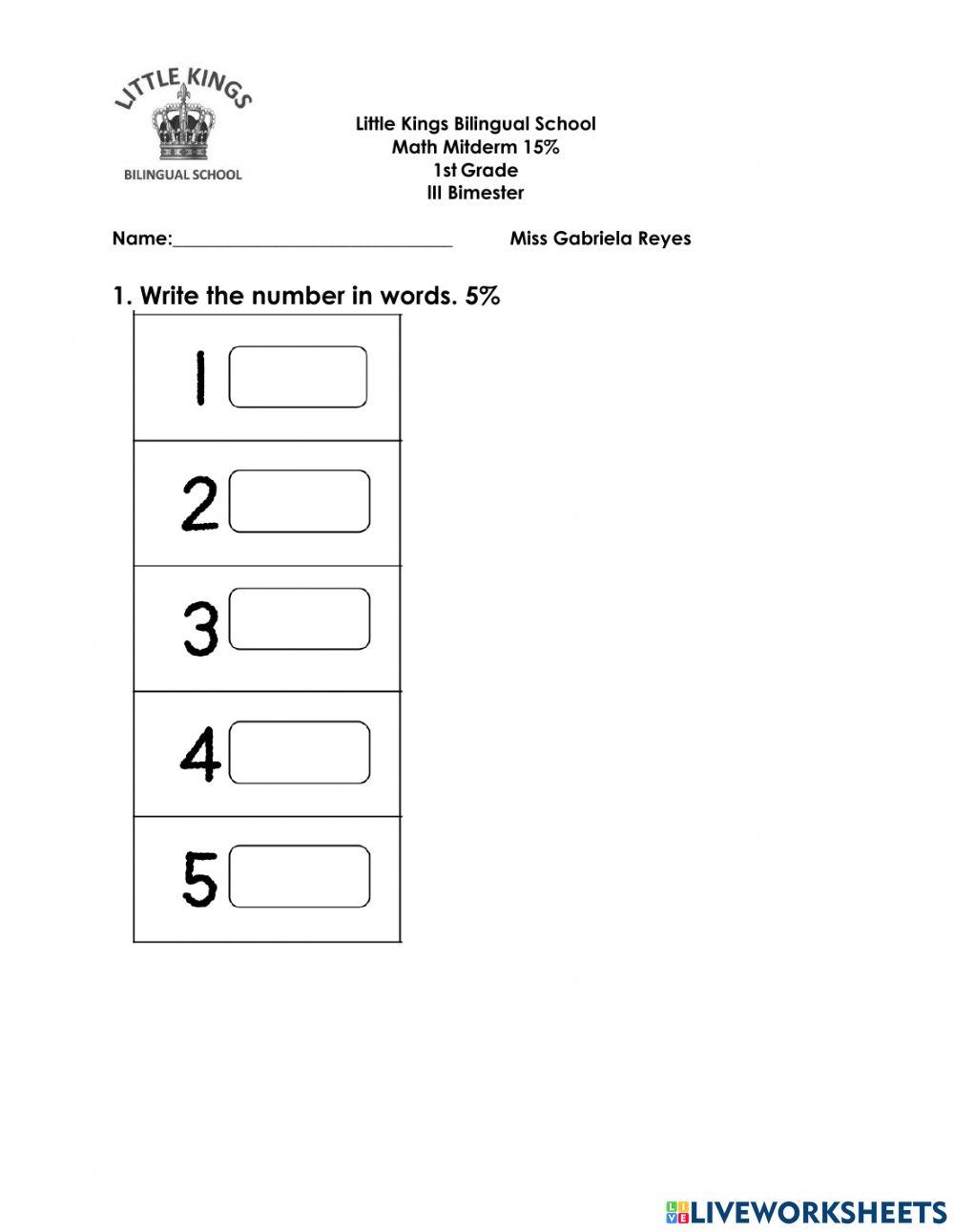 Math mitderm II BIM