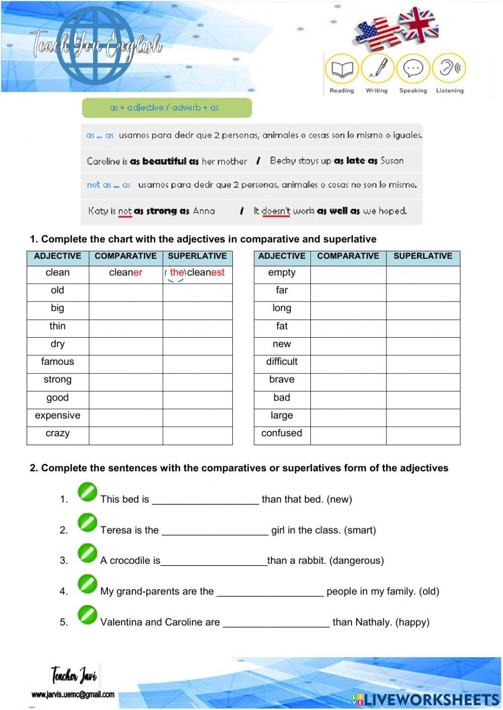 Comparative and Superlative