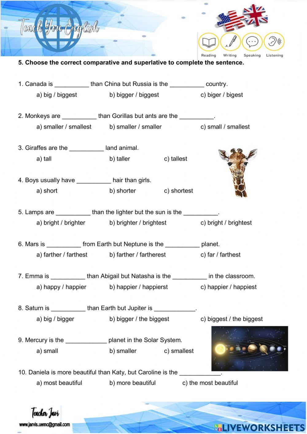 Comparative and Superlative