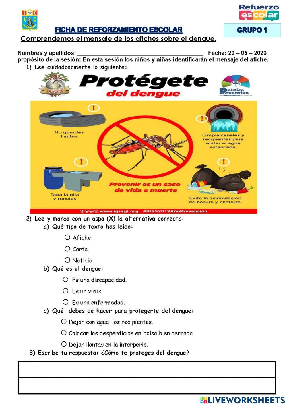 Afiche del dengue 1
